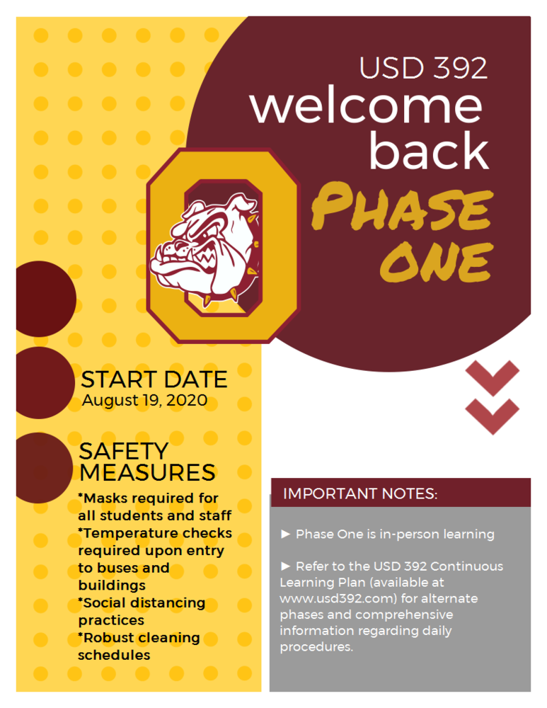 USD 392's 2020-2021 Reopening Plan